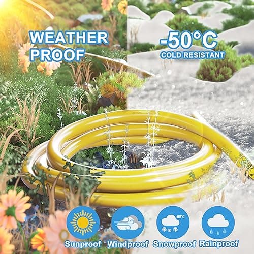 HUANCHAIN 12/3 Gauge Heavy Duty Outdoor Extension Cord 100 ft Waterproof with Lighted end, Flexible Cold-Resistant 3 Prong Electric Cord Outside, 15Amp 1875W 12AWG SJTW, Yellow, ETL