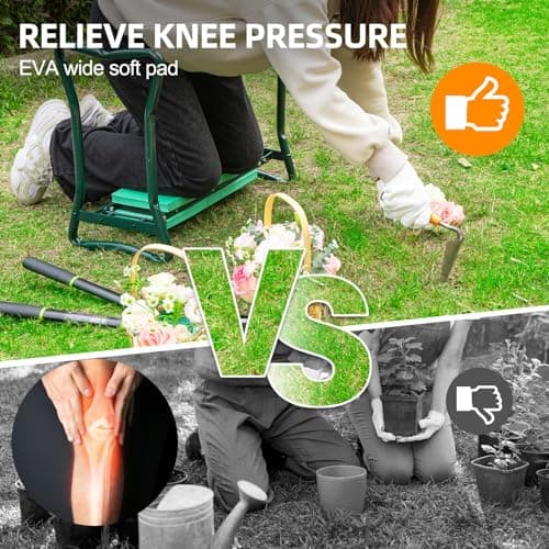 Backyard Expressions Garden Kneeler - Multi-Functional Gardening Seat and Kneeler
