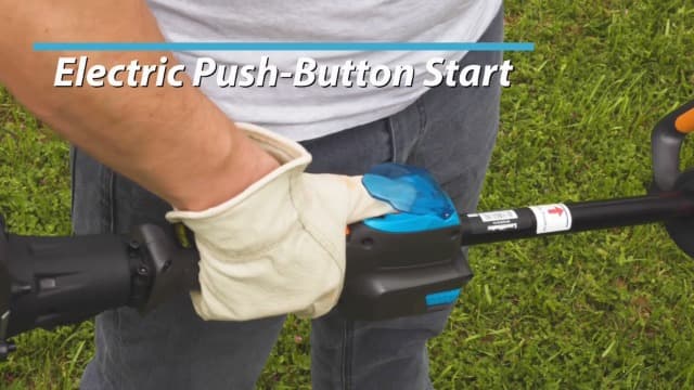 LawnMaster NPTGSP2617A No-Pull Gas Grass Trimmer with Electric Start 26cc 2 Cycle 17-Inch