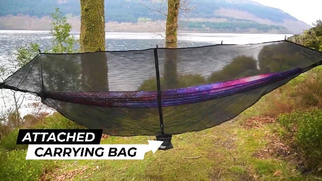 Foxelli XL Hammock Net – 12ft Net for Hammocks, Lightweight Portable Hammock Netting, Fast and Easy Set Up, Fits All Camping Hammocks