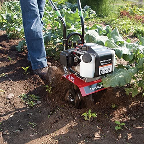 Earthquake MC43 Cultivator, 43cc 2-Cycle Viper Engine, 6-10” Adjustable Width, 8” Max Depth, Overhand Handlebars, Lightweight, U.S. Based Customer Service