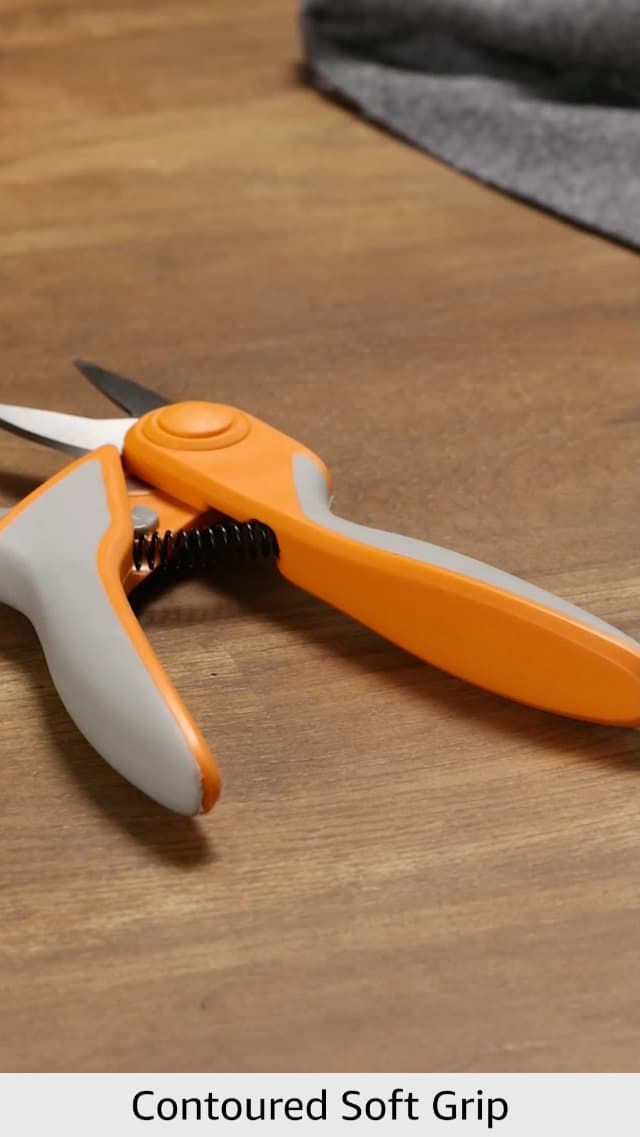 Fiskars Easy Action Tabletop Rag Quilt Snip, Gray Orange, 8" (190600)
