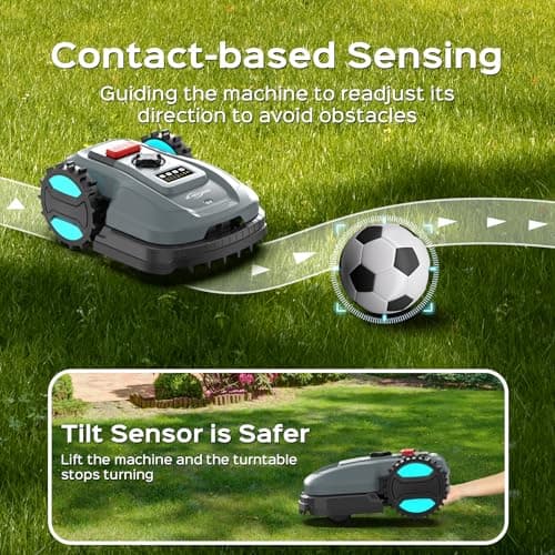 Robotic Lawn Mower – App-Controlled, Self-Charging Automatic Mower with Custom Cutting Height, Weather Sensor & Obstacle Detection – Ideal for Lawns up to 4300 sq.ft