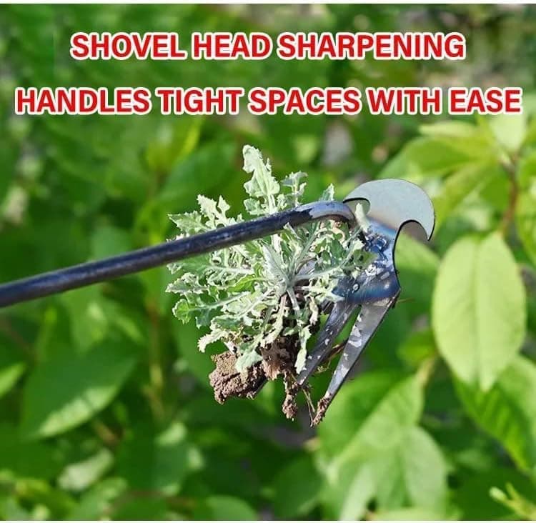 Weeding Artifact Uprooting Weeding Tool, 2025 New 4 Teeths Dual Purpose Manual Weeders Tool with Long Handle, Durable Manganese Steel Weeding Claw Uprooting Tool for Lawn and Garden (Black, 2 Pack)