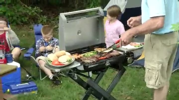 Cuisinart CGG-240 All Foods, 27.3" L x 38" W x 23.5" H, Roll-Away Gas Grill, Stainless Steel