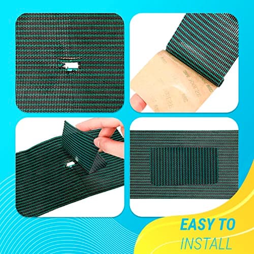 Pool Patch Repair Kit, Pool Safety Cover Patch Kit 12 x 8 Self Adhesive, Swimming Pool Cover Repair Kit 6 Pсs Green