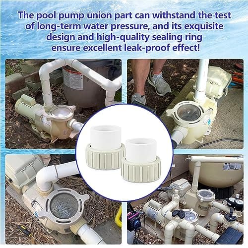 Pool Pump Union Fittings Replacement Pentair SuperFlo & SuperFlo Variable Speed Pool Pump, 2 Inch 350157 PVC Union for Pentair SuperFlo VS 342001-2 Pack
