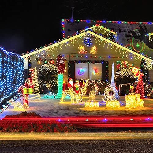 TW SHINE Warm White Christmas Lights Outdoor, 20FT 100 Count Incandescent Christmas Light Indoor, Waterproof Christmas Tree String Lights for Xmas Decorations