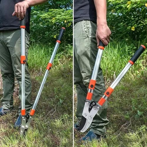 26-40" Extendable Anvil Loppers, Branch Cutter w/2 inch Cutting Capacity, Tree Trimmer w/Compound Action, Heavy Duty Telescopic Tree Pruner, Handle Adjustment, Chop Thick Branches Effortless