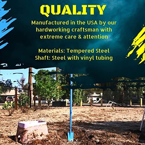 Metal Concepts Sharpshooter Spade Shovel 78 Inch Drain Spade Trenching Shovel + Steel Digging Bar- Weighted Long Handle Sharp Shooter Shovel with Hardened Chromoly 15 Inch Head