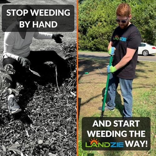 Landzie Weeder Weed Puller Tool, 44 Inch Steel Stand Up Weed Puller with Long Handle, Manual Weeders Weed Remover Tool Stand Up Heavy Duty Weed Picker and Weed Digger Garden Lawn Weed Tool