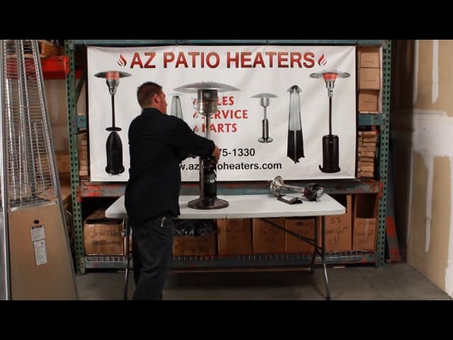 Hiland HLDS032-B Portable Table Top Patio Heater, 11,000 BTU, Use 1lb or 20Lb Propane Tank, Stainless Finish