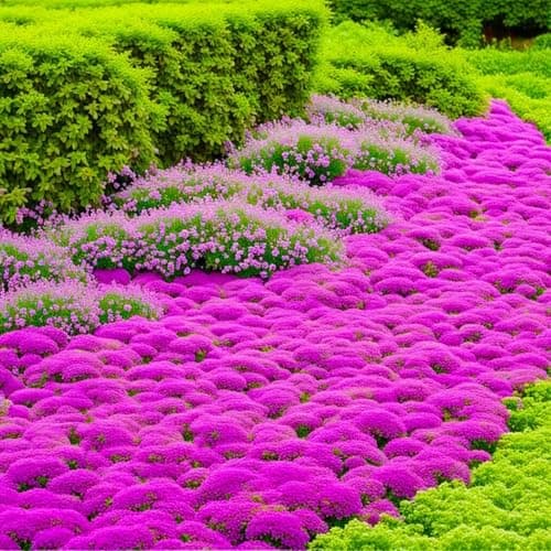 15000+ Creeping Thyme Ground Cover Seeds for Planting - Magic Perennial Flower Landscaping Seeds Heirloom Non-GMO Thymus Serpyllum Seeds for Garden