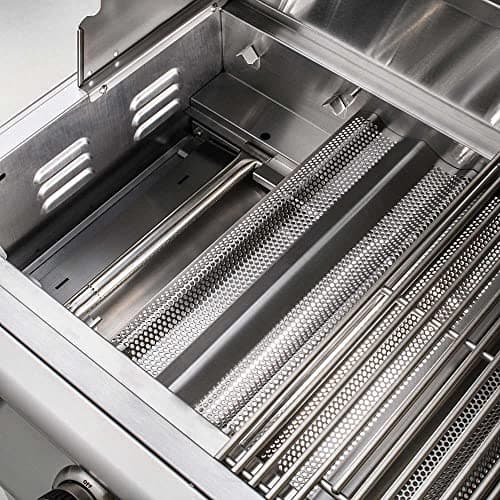 Blaze Prelude LBM 32-Inch 4-Burner Built-in Natural Gas Stainless Steel Grill with Flame-Stabilizing Grids, Heat Zone Separators, Drip Tray and Hood