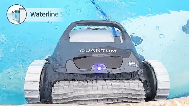 Dolphin Quantum Robotic Pool Cleaner (2025 Model) — Oversized Ultra-Fine and Standard Filter Bin, Weekly Timer, Anti-Tangle Swivel, & Waterline Cleaning for In-Ground Swimming Pools up to 50ft