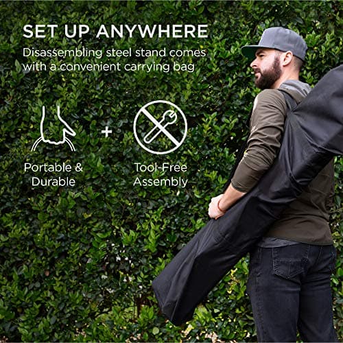 Best Choice Products Adjustable Portable Hammock Stand, Outdoor Patio Weather-Resistant Steel for 9-14ft Hammocks w/Hanging Hooks, Powder-Coated Finish, Carrying Bag, 450lb Weight Capacity