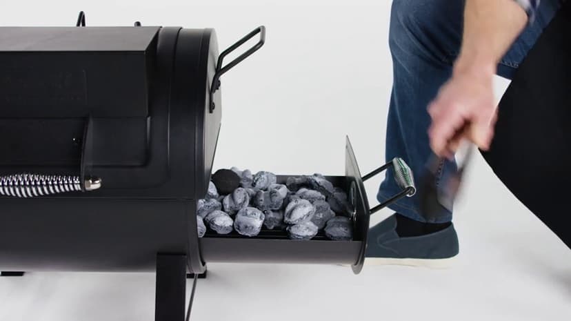 Dyna-Glo DGSS287CB-D Portable Tabletop Charcoal Grill & Side Firebox