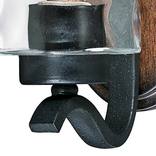 Westinghouse 6331600 Barnwell One-Light Indoor Wall Fixture, Textured Iron and Barnwood Finish with Clear Hammered Glass, 1