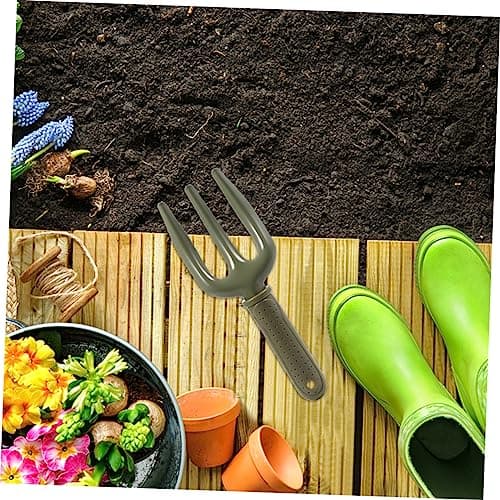 BESPORTBLE Professional Grade Gardening Hand Tools Iron Fork Ergonomic Handle for Weeding Soil Loosening