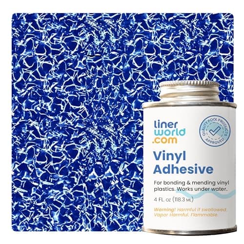 Swimming Pool Liner Patch Repair Kit with Extra Large 2'x2' Liner Sample Patch and 4oz Glue by LinerWorld