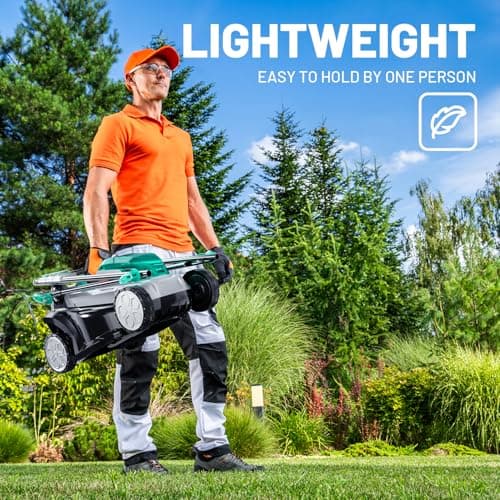 Litheli Cordless Lawn Mower 13 Inch, 5 Heights, 20V Electric Lawn Mowers for Garden, Yard and Farm, with Brushless Motor, 4.0Ah Battery & Charger Included