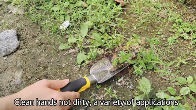 Garden Trowel Hand Shovel with Soft Rubberized Non-Slip Ergonomic Handle for Planting Transplanting, Weeding, Moving and Smoothing Soil-Gardening Gift (Spade Shovel)