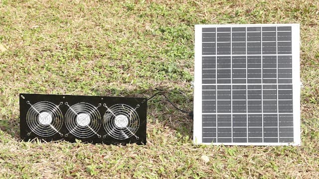 Solar 3 Fan Kit, 25W Solar Panel Powered Exhaust Fan for Outdoor Chicken Coop, Greenhouse & Shed, Intake or Exhaust Air for Cooling, IP67 Waterproof, 3500RPM, 15 FT Long Cord