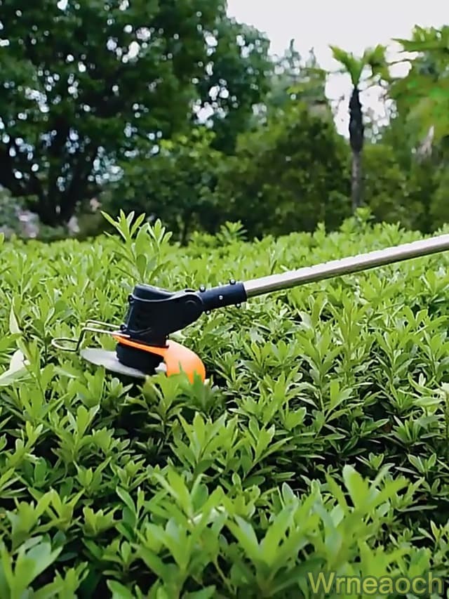 Cordless Lawn Mower with Battery and Charger,21V Lawn Trimmer Grass Edger with Two 2.0Ah Li-Ion Battery Powered & 3 Cutting Blade Types, Compact Power Tool for Lawn Yard Work, Black