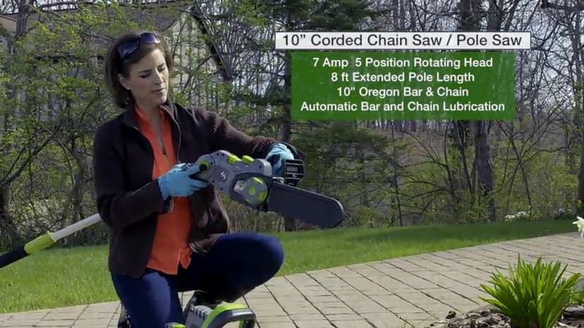 Earthwise 2-in-1 Convertible Pole Hedge Trimmer