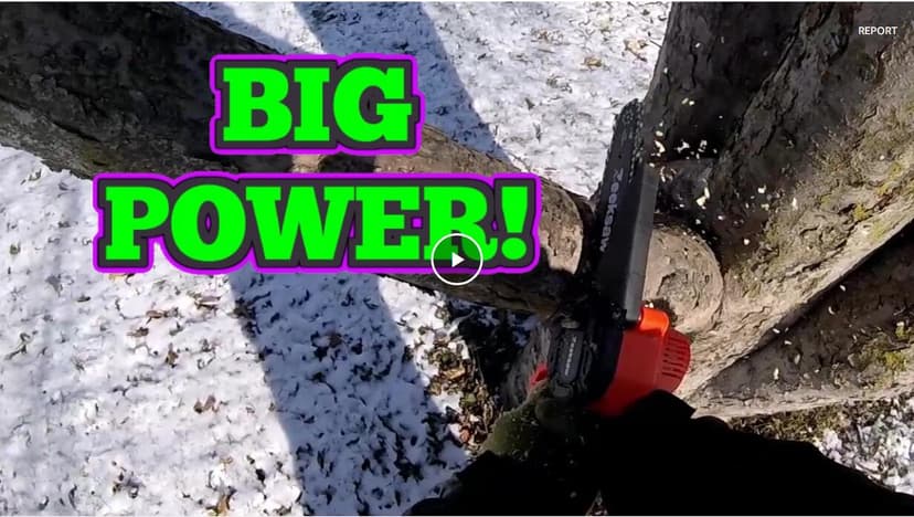 Mini Chainsaw 6 Inch Cordless, Super Handheld Chainsaw with 2x Big Batteries, Electric Mini Chain saw Battery Powered, Small Hand saws for Tree Wood - Garden Yard Time Saving Tool