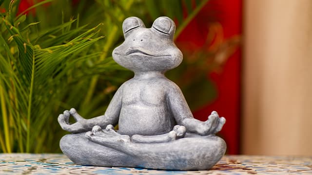 Goodeco 12.5" L×10" H Meditating Yoga Frog Statue - Gifts for Women/Mom, Zen Garden Frog Figurines for Home and Garden Decor, Frog Decorations Gift Ideas, Frog Gifts for Women