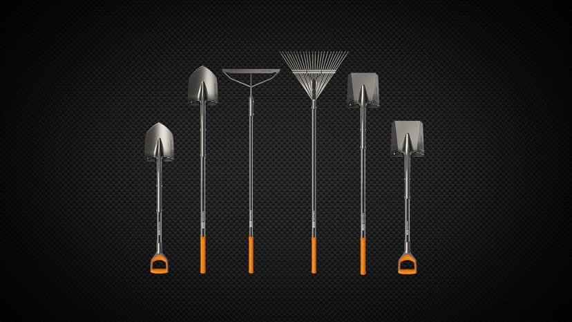 Fiskars 60" Pro Garden Rake for Soil with Lightweight Aluminum Handle, Heavy Duty Gardening Tool
