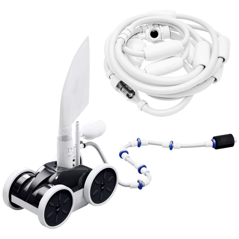 MAKHOON Upgrade Pool Pressure Side Sweeper: Professional Solution for Cleaning Your Swimming Pool (Four Wheels are Better Than Three)