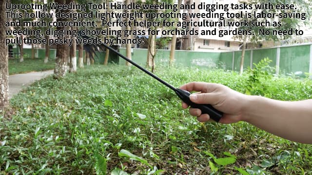 Weed Puller Tool Garden Weed Pulling Tool, Portable Garden Weeder Tool Uprooting Weeding Tool, 4 Teeth Manganese Steel Forged Hand Weeder for Vegetable Gardening Backyard Farm Planting & Weeding