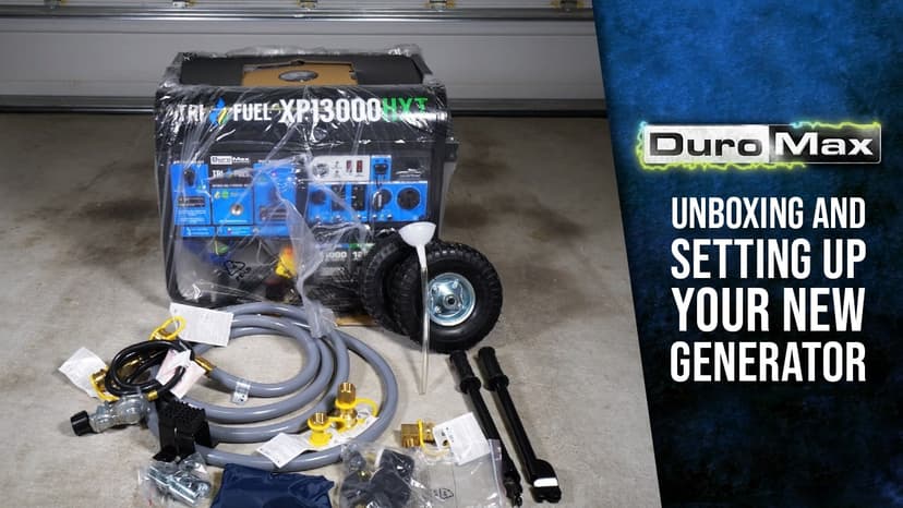 DuroMax XP13000EH Dual Fuel Portable Generator 13000 Watt Gas or Propane Powered Electric Start-Home Back Up, Blue/Gray
