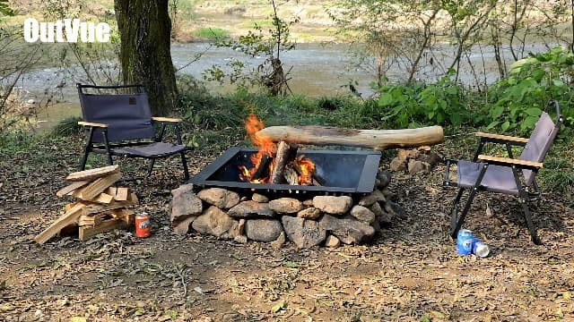 42 inch Square Fire Pit Ring, Heavy Duty Fire Ring, DIY Campfire Insert Above or In-Ground, for Outdoor, Camping, and Bonfires