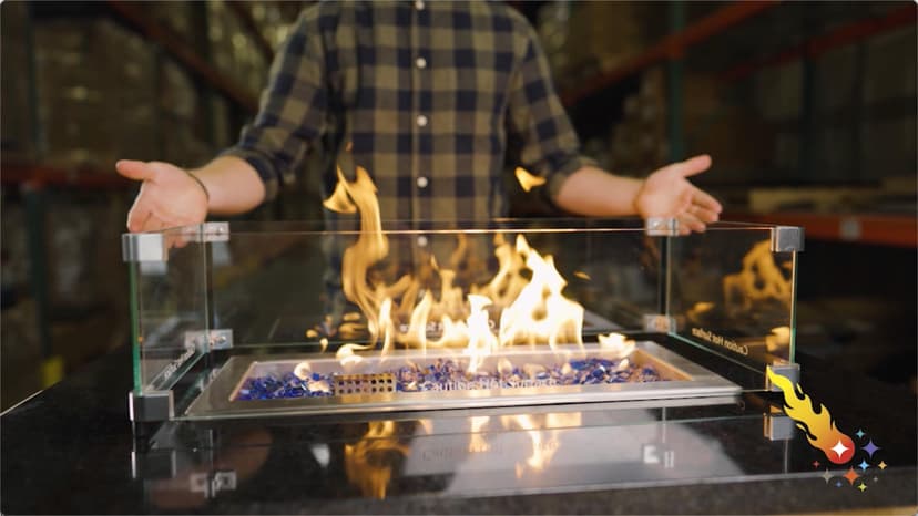 Custom Sized Wind Guard for Gas Fire Pits - Celestial Fire Glass