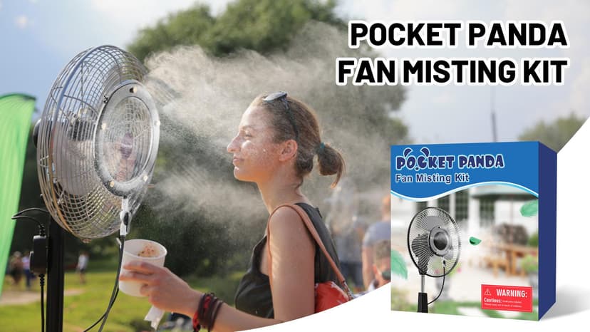 Fan Misting Kit. Fan Misters for Cooling Outdoor, Integrated Mister Ring for Outside with Water Valve, Misters for Outdoor Fan. Fit for Any Outdoor Fan. Durable, Seamless Fan Mister not Easy to Leak.…