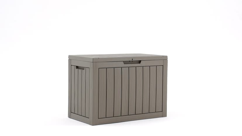YITAHOME 45 Gallon Deck Box, Outdoor Storage Box for Patio Cushions, Outdoor Tools, Gardening Tools, Sports Equipment, and Throw Pillows, Lockable and Waterproof, Brown