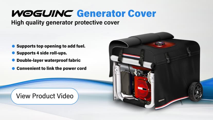 900D+210D Thickened Generator Cover. Top can be Opened to Add Fuel. 32x24x24 Inches. All-round protection. Black.