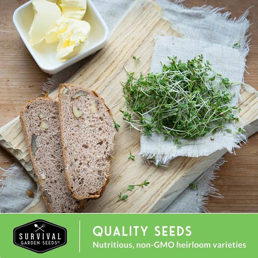 Survival Garden Seeds Microgreens 10 Pack (Seeds Only) - Instructions to Plant and Grow a Mix of Microgreen Plants - Arugula, Broccoli, Radish, Pea, Sunflower, Alfalfa, Cabbage, Buckwheat, Kale, Beet