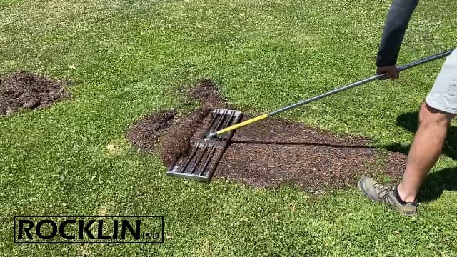 Rocklin™ Lawn Leveling Rake | Levelawn Tool | Level Soil or Dirt Ground Surfaces Easily | 30” x 10” Ground Plate | 78” Extra Long Handle | Stainless Steel