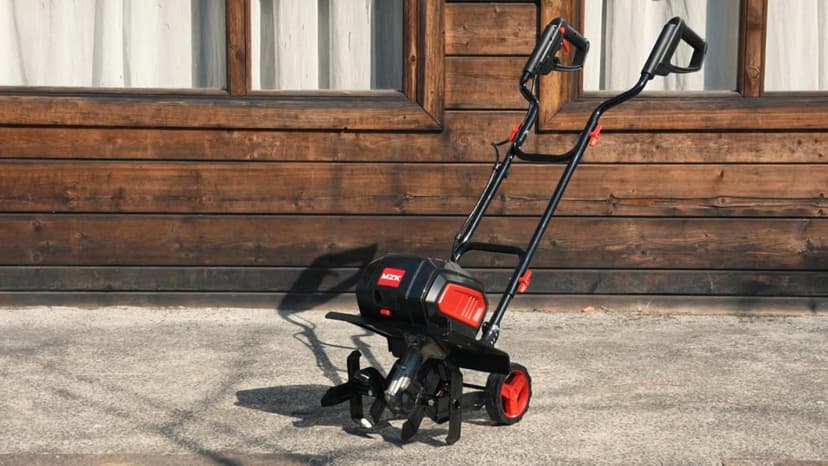 MZK 40V 12-inch Cordless Garden Tiller, Battery Powered Garden Cultivator, 2 * 4.0Ah Battery and Fast Charger Included