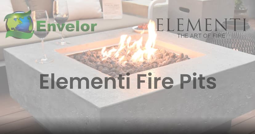 Manchester Concrete Fire Pit 42" x 39" Outdoor Patio Firepit Includes Lava Rocks Modern Fire Pits & Outdoor Fireplaces for Garden, Deck, Indoor & Outdoor Heating