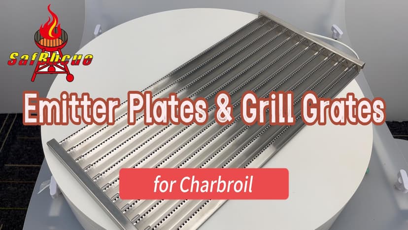 SafBbcue 17 in Cooking Grates Replacement Parts for Charbroil Tru Infrared Grill 463242715, 463242716, 463276016, 466242715, 466242815, Lowes 606682, 639322 Gas Grill, Cast Iron Cooking Grids, 3 Pack