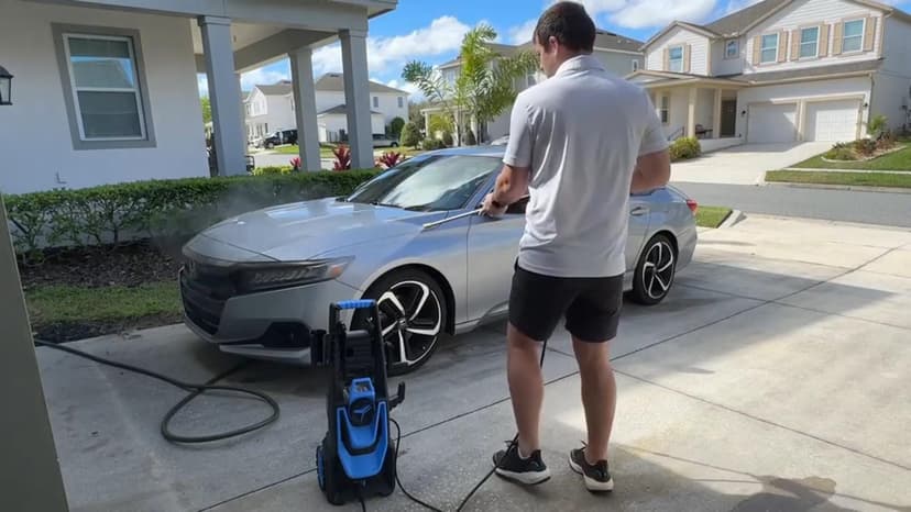 Electric Pressure Washer, 5000 PSI 3.2 GPM Power Washer with Foam Cannon, High Pressure Cleaning Machine with 35 FT Power Cord and 20 FT Hose, Hose Reel, 4 Connect Nozzles for Car/Patio/Fence
