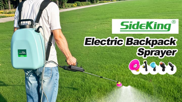 3.2 Gallon Battery Powered Backpack Sprayer, Upgraded Electric Back Pack Sprayer with 3 Spray Force, Battery Indicator, Rechargeable Handle, 41" Telescopic Wand, 5 Mist Nozzles, for Lawn and Garden