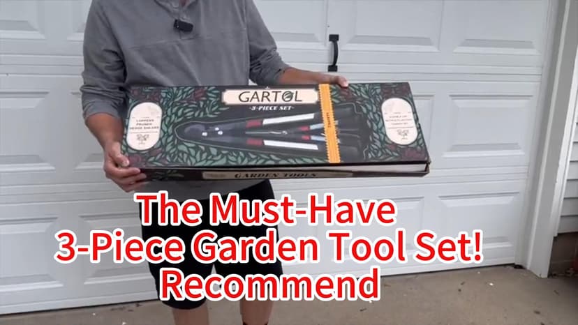 GARTOL 3-Piece Garden Tool Set - Bypass Lopper, Hedge Shears, Pruning Shears with Telescopic Aluminum Handles, Extendable Heavy-Duty Branch Cutters, Garden Clippers for Branches, Shrubs, and Hedges