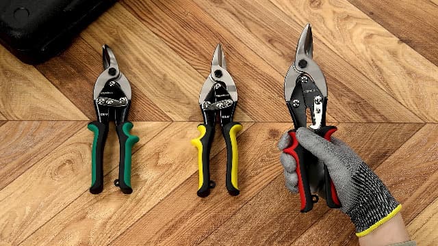 Amazon Basics 3-Piece Aviation Snip Set - Left, Right and Straight Cut