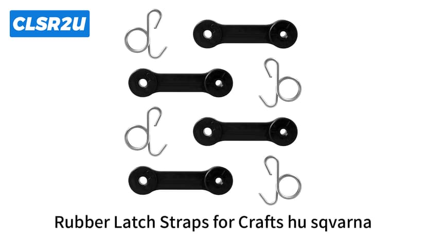Bagger Latches for Crafts Mower - Rubber Latch Straps for Crafts hu sqvarna Poulan Pro Bagger, 532160793 Latch Hooks for Bagger Chute on Crafts HU Poulan Pro Riding Lawn Mower Tractor